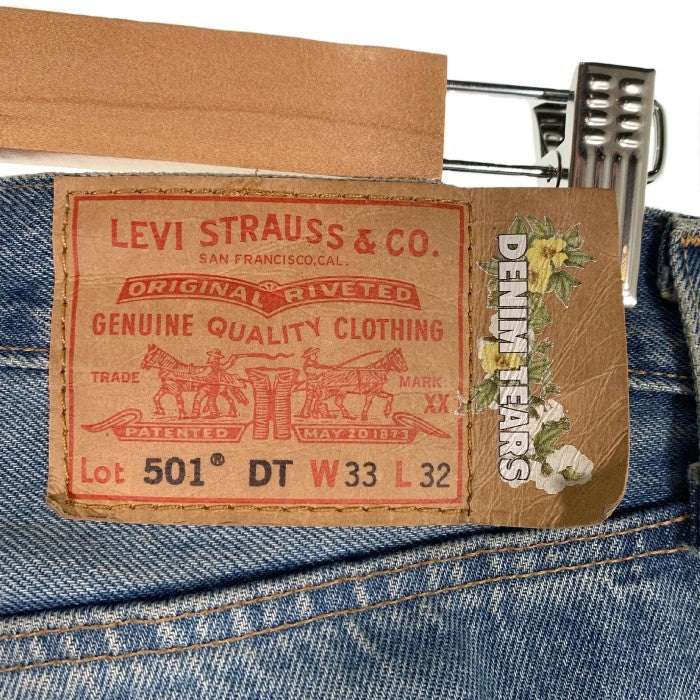 DENIM TEARS デニムティアーズ LEVI'S リーバイス 501 DT Wreath Jean リースプリント デニムパンツ インディゴ Size 33×32 福生店