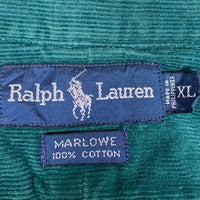 Ralph Lauren ラルフローレン MARLOWE コーデュロイ ボタンダウンシャツ グリーン 胸ポケット 細畝 Size XL 福生店