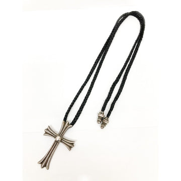 CHROME HEARTS クロムハーツ ラージクロス レザーボロチップ ネックレス シルバー 瑞穂店