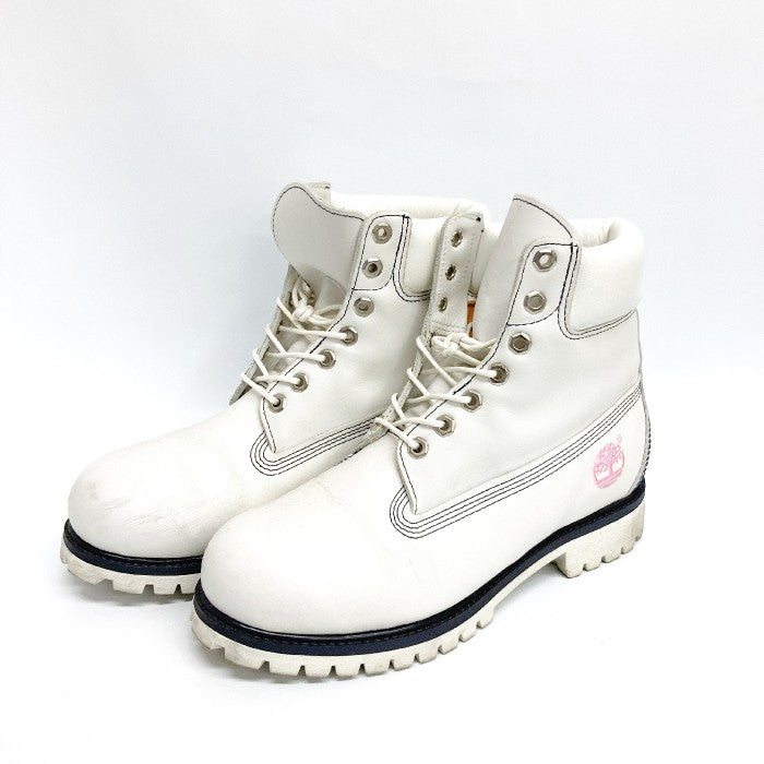 Timberland ティンバーランド レザーブーツ ホワイト×ピンク
