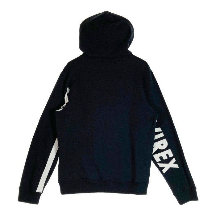 AVIREX アヴィレックス 6183514 パーカー Hooded Sweatshirt Hoodie インパクト スリーヴ プルオーバー スウェット ブラック sizeM 瑞穂店