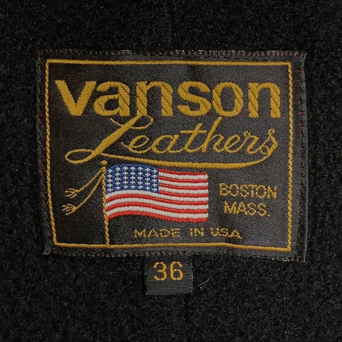 VANSON バンソン B レザー シングルライダースジャケット ブラック ライナー付 TALON Size 36 福生店