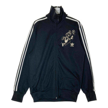 adidas アディダス × trimm dich トリムディッヒ 542113 トラックジャケット 胸元サッカープリント ブラック Size L 瑞穂店