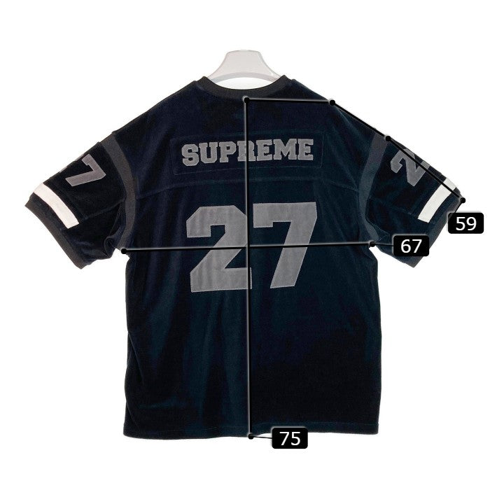 SUPREME シュプリーム 19AW Velour Football Jersey ブラック sizeXL 瑞穂店