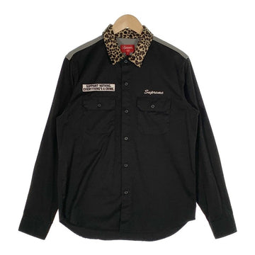 SUPREME シュプリーム 16AW Leopard Collar Work Shirt レオパードカラー ワークシャツ ブラック Size S 福生店