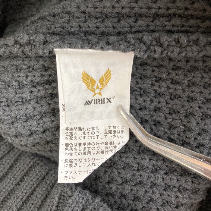 AVIREX アヴィレックス WAPPEN COTTON KNITS 肉厚コットンニット 6194017 チャコール sizeM 瑞穂店