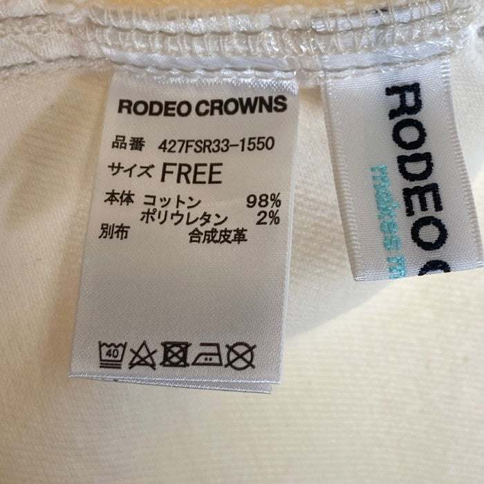 RODEO CROWNS ロデオクラウンズ  ショルダーFレザージョガーサロペット オフホワイト sizeF 瑞穂店