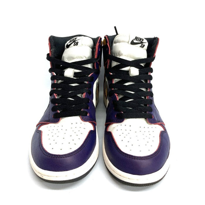 NIKE ナイキ SB AIR JORDAN 1 RETRO HIGH OG DEFIANT LAKERS CD6578-507 ホワイト×パープル×イエロー size26.5cm 瑞穂店