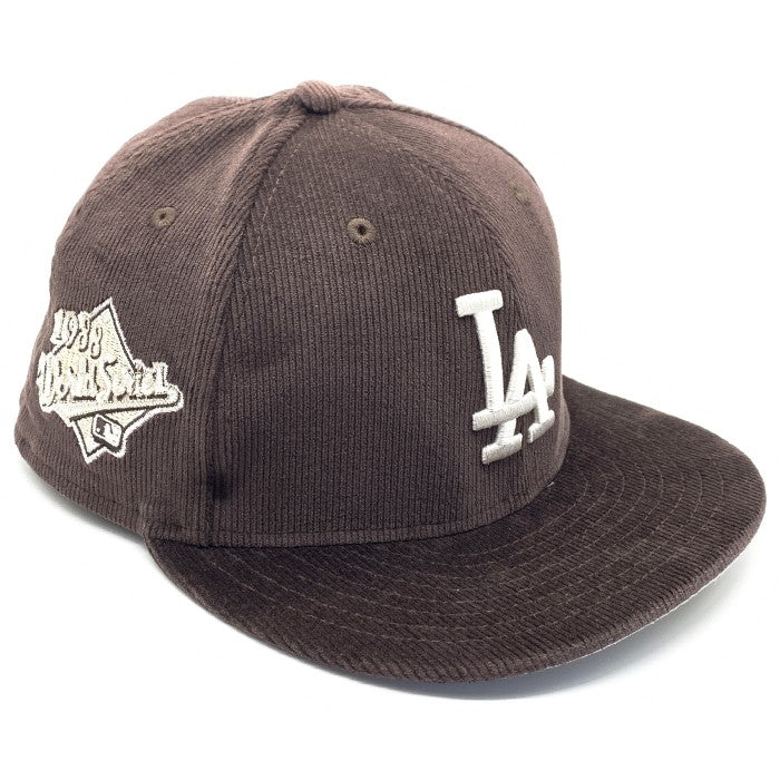 New Era ニューエラ LA Dodgers ドジャース 59FIFTY 1988World Series ワッペン コーデュロイ ブラウン Size 7 1/2(59.6cm) 福生店