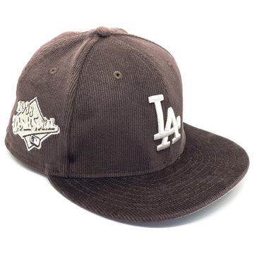 New Era ニューエラ LA Dodgers ドジャース 59FIFTY 1988World Series ワッペン コーデュロイ ブラウン Size 7 1/2(59.6cm) 福生店