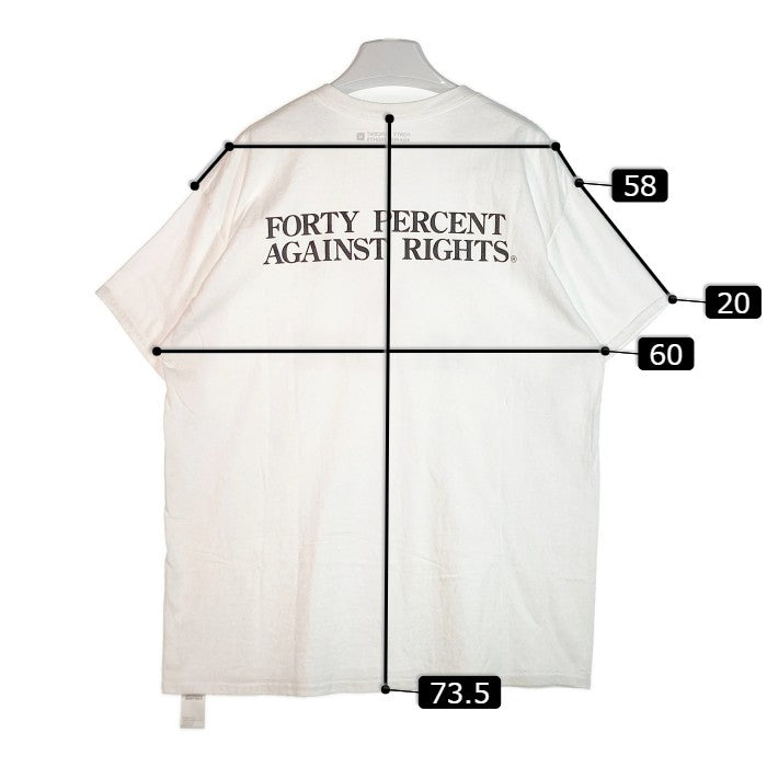 FORTY PERCENT AGAINST RIGHTS フォーティーパーセントアゲインストライツ MY LIFE  TEE Tシャツ ホワイト sizeXL 瑞穂店