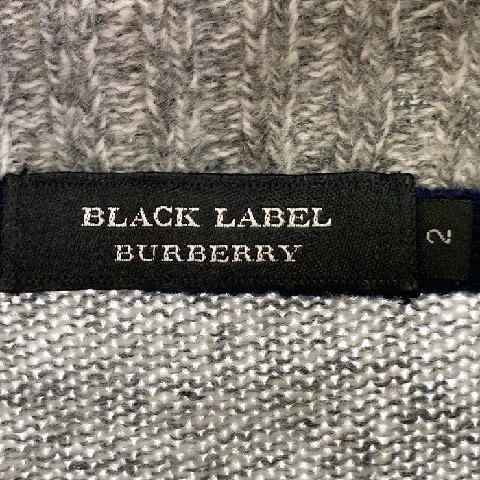 BURBERRY BLACK LABEL  バーバリーブラックレーベル D1N22-821-04 ニット カーディガン グレー Size 2 瑞穂店