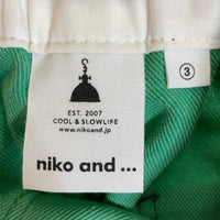 niko and... ニコアンド ストレート カラーパンツ グリーン size M タグ付き 瑞穂店