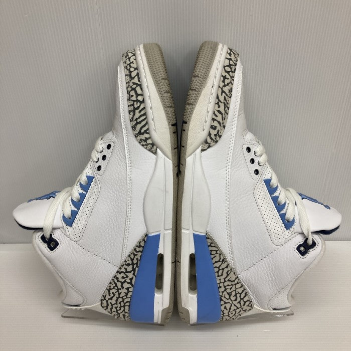 NIKE ナイキ AIR JORDAN 3 RETRO エアジョーダン 3 レトロ スニーカー CT8532-104 UNC ホワイト・バローブルー size27.5cm 瑞穂店
