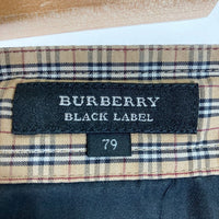 BURBERRY BLACK LABEL バーバリー ブラックレーベル スピンドル イージー ハーフパンツ ブラック ブラック size79 瑞穂店