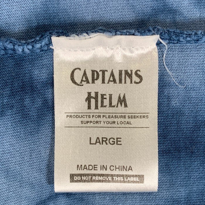 CAPTAINS HELM キャプテンズヘルム TI-DYE TEE ロゴプリント タイダイ Tシャツ ブルー Size L 福生店