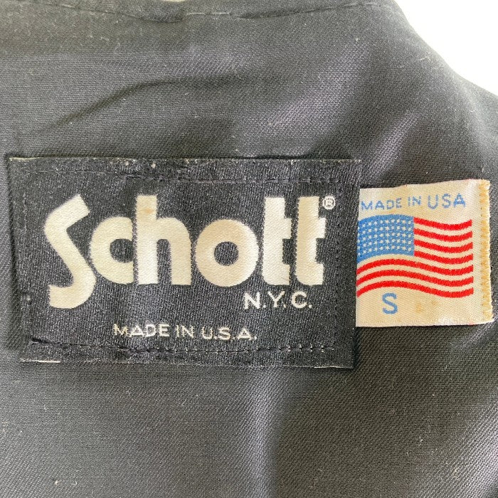 Schott ショット Lot.404V 本革レザーベスト ライダースベスト USA製 ブラック sizeS 瑞穂店