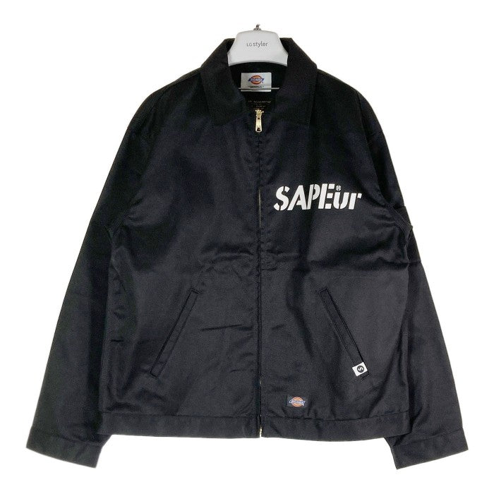 SAPEUR×DICKIES サプール×ディッキーズ ジップアップ ワークジャケット ブラック sizeXL 瑞穂店