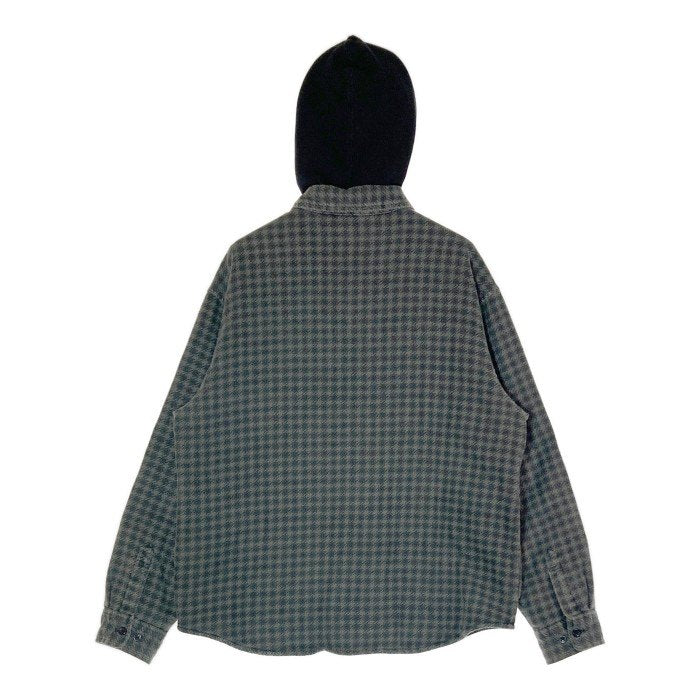 Supreme シュプリーム Houndstooth Flannel Hooded shirt グレー sizeS 瑞穂店