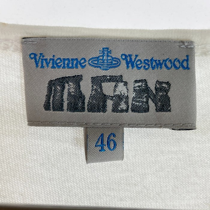 VIVIENNE WESWOOD MAN ヴィヴィアンウェストウッドマン オーブ プリント Tシャツ ホワイト size46 瑞穂店