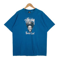 STUSSY ステューシー FRESH LIVIN プリント Tシャツ ブルー メキシコ製 Size XL 福生店