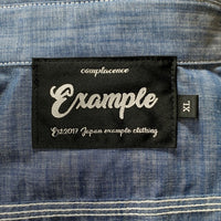 EXAMPLE エグザンプル 22SS BB BEAR CHAMBRAY WORK SHIRT  シャンブレーワークシャツ Size XL 福生店