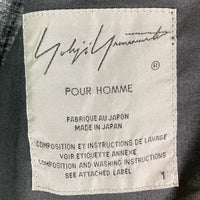 Yohji Yamamoto ヨウジヤマモト HW-C19-230 18SS POUR HOMME レクセル綿 ビエラ変形スリーブコート ブラック size1 瑞穂店