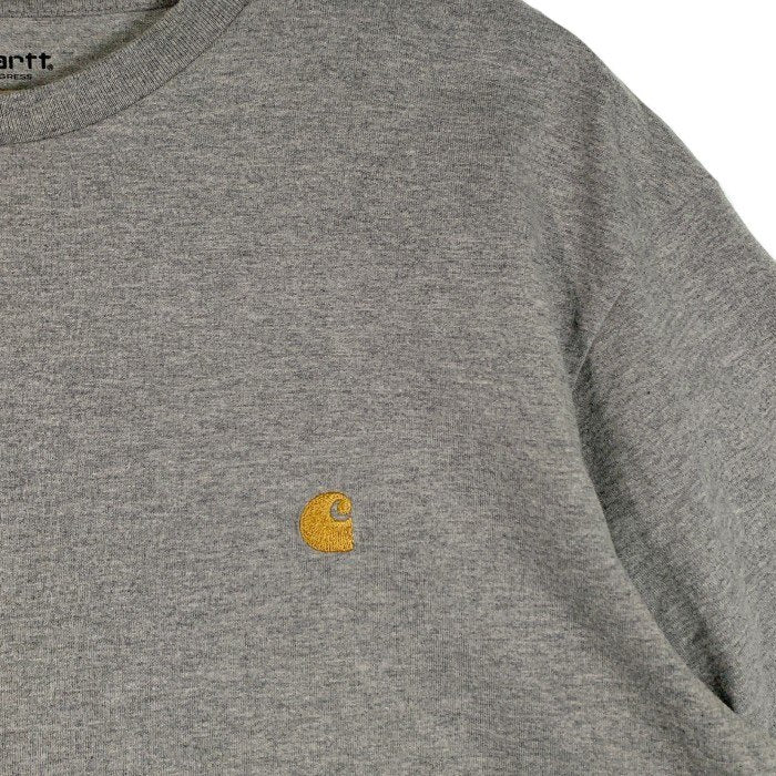 Carhartt W.I.P. カーハート ワークインプログレス S/S CHASE T-SHIRT ロゴ刺繡 Tシャツ グレー Size L 福生店
