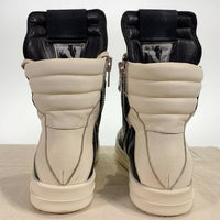 Rick Owens リックオウエンス GEO BASKET ジオバスケット レザーハイカットスニーカー ブラック ホワイト レディース Size 36 福生店