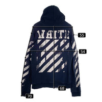 OFF-WHITE オフホワイト プルオーバースウェットパーカー ブラック ダメージ有 Size M 福生店