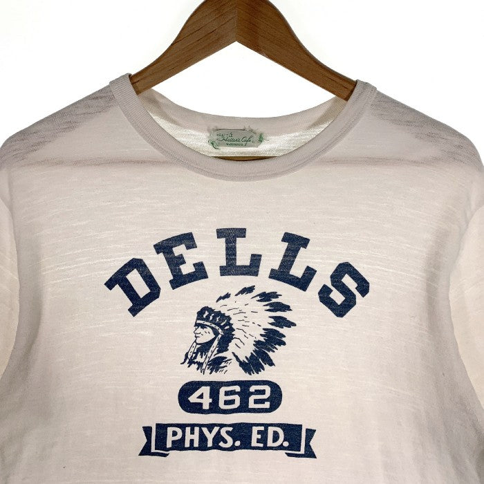 Heller's Cafe ヘラーズカフェ DELLS プリントTシャツ ホワイト Size L 相当 福生店