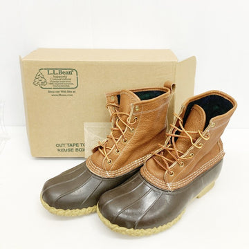 L.L.Bean エルエルビーン DUCK BOOTS ダックブーツ USA製 ハンティングブーツ Leather Flannel Lined Ankle Lace up Brown 296528 ブラウン size 27.0cm 瑞穂店