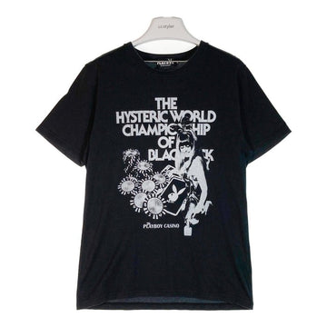 HYSTERIC GLAMOUR ヒステリックグラマー×PLAYBOY プレイボーイ グラフィック ガール プリント Tシャツ 1261CT04 ブラック sizeM 瑞穂店