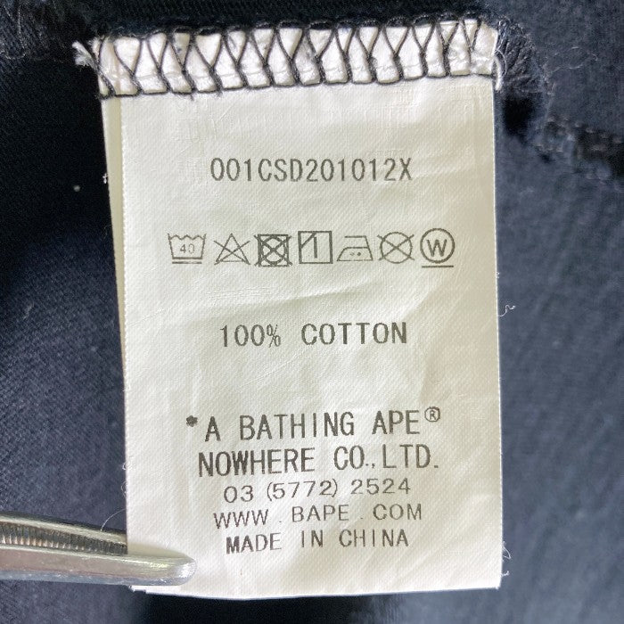 A BATHING APE アベイシングエイプ Tシャツ 001CSD201012X ブラック ポケット 迷彩 sizeL 瑞穂店