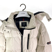 BEAMS HEART ビームス ハート ダウンジャケット ジャケット 上着 Jacket 42-18-0006-413 スクエアキルティング ダウンジャケット フード脱着式 ホワイト sizeL 瑞穂店