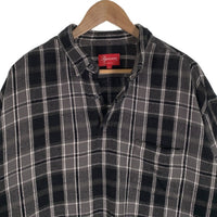 SUPREME シュプリーム 23SS Pullover Plaid Flannel Shirt プルオーバー チェック フランネルシャツ ボタンダウン ブラック Size XL 福生店