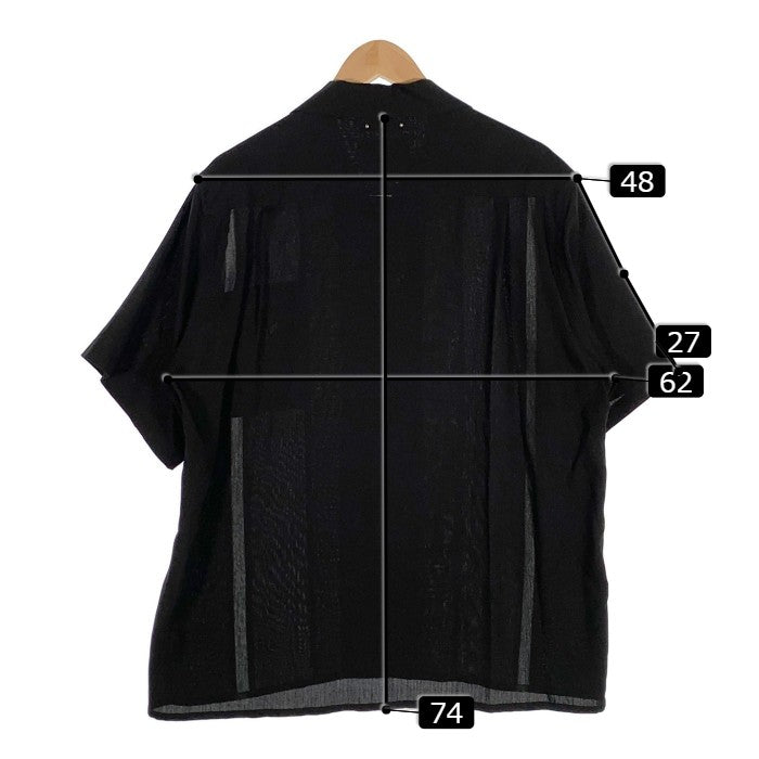 WACKO MARIA ワコマリア 23SS MINEDENIM マインデニム 50's SHIRT オープンカラーシャツ 半袖 ブラック グレー  Size S 福生店