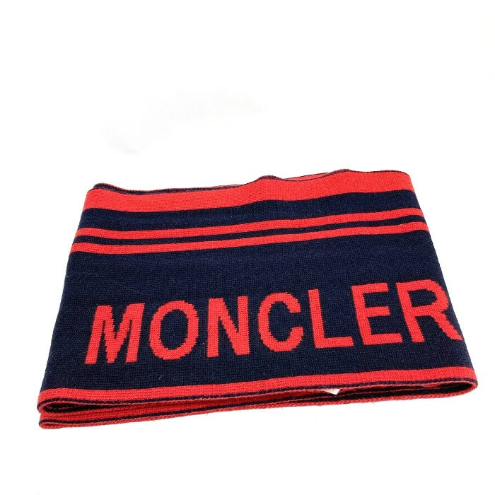 MONCLER モンクレール ロゴ  マフラー ネイビー 瑞穂店