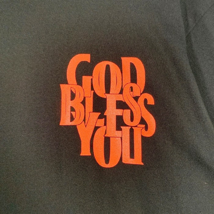 GOD BLESS YOU ゴッドブレスユー 23SS プリントTシャツ ブラック ネオンオレンジ Size XXL 福生店