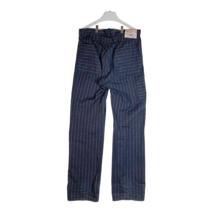 SUGAR CANE シュガーケーン Lot377 SC41377 FICTION ROMANCE 8oz. INDIGO STRIPE WORK PANTS インディゴストライプ ワークパンツ ネイビー sizeW32 瑞穂店