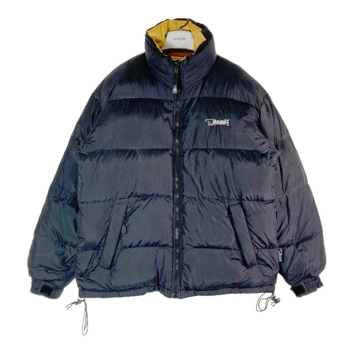 BEAR ベアー リバーシブル ダウンジャケット イエロー×ブラック sizeM 瑞穂店