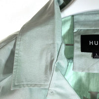 HUF ハフ GAS STATION S/S WOVEN SHIRTS 半袖ワークシャツ グリーン系 ハーバーグレー sizeL 瑞穂店