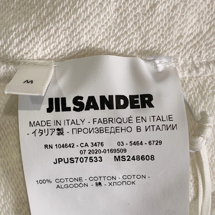 JIL SANDER+ ジルサンダープラス 21AW Printed Logo Hoodie ロゴプリント スウェットパーカー ホワイト JPUT707533 MT248608 Size M 福生店