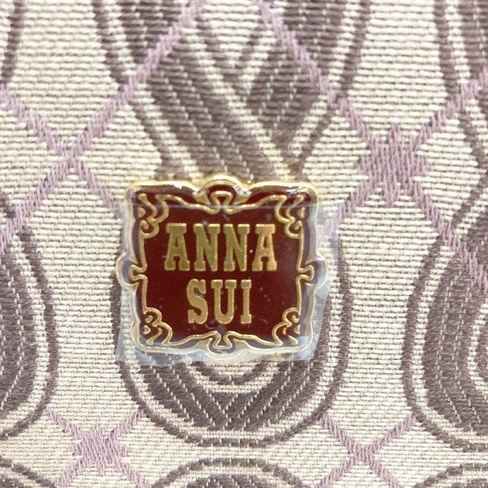 ANNA SUI アナスイ ミニボストンバッグ 総柄 ロゴ金具 ブラウン 瑞穂店