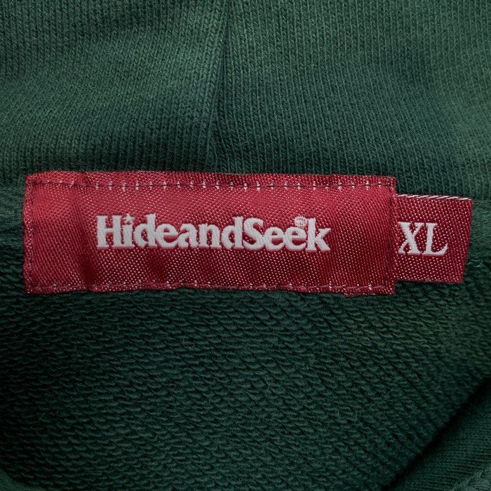 Hide and Seek ハイドアンドシーク Team Hooded Sweat Shirt チーム フーデッドスウェットパーカー グリーン  HC-100623 Size XL 福生店