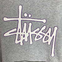 STUSSY ステューシー ビックボア 刺繍 ロゴ フード刺繍ロゴ INTERNATIONAL STUSSY TRIBE パーカー グレー sizeS 瑞穂店