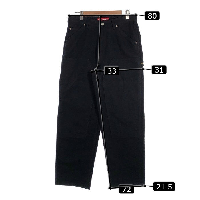 最安値 Supreme Double Knee Painter Pant black サイズ30 Sサイズ ...