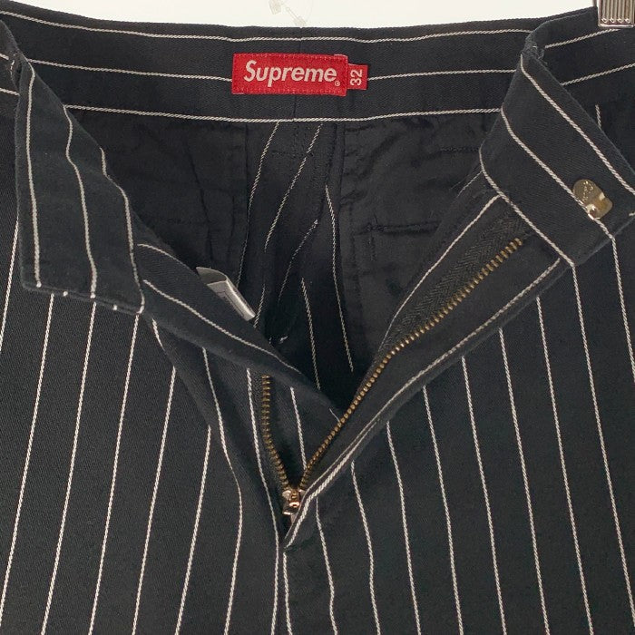 SUPREME シュプリーム 21SS Work Pants ワークパンツ チノツイル ストライプ ブラック Size 32 福生店