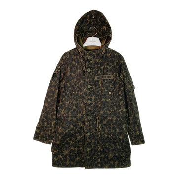 HYSTERIC GLAMOUR ヒステリックグラマー 0113AC03 ワッペン付モッズコート レオパードカモ柄 カーキ sizeFree 瑞穂店