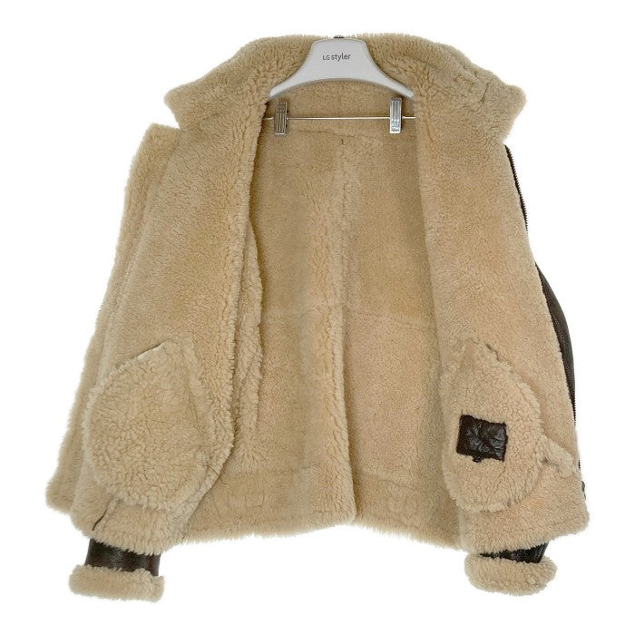 AMERICAN MILITARY WEAR アメリカンミリタリーウェア THE SOURCE社製 B-3 87-610-93 2541-A レザー ボアムートン フライトジャケット ブラウン sizeL 瑞穂店